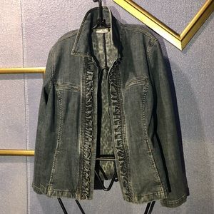 Chico’s Ruffled Denim Jacket